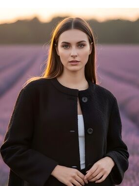 Eileen Fisher 100% Wool Silk Lined Jacket size XL